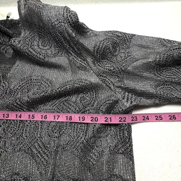 Vtg SL FASHIONS Women Dress 2pc Set Sleeveless Fringe Sz 18 Metallic Silver 12-6 - Picture 11 of 16